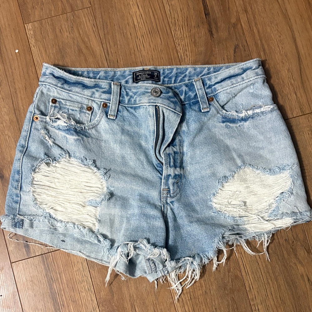 Abercrombie & Fitch Light Blue Jean Shorts